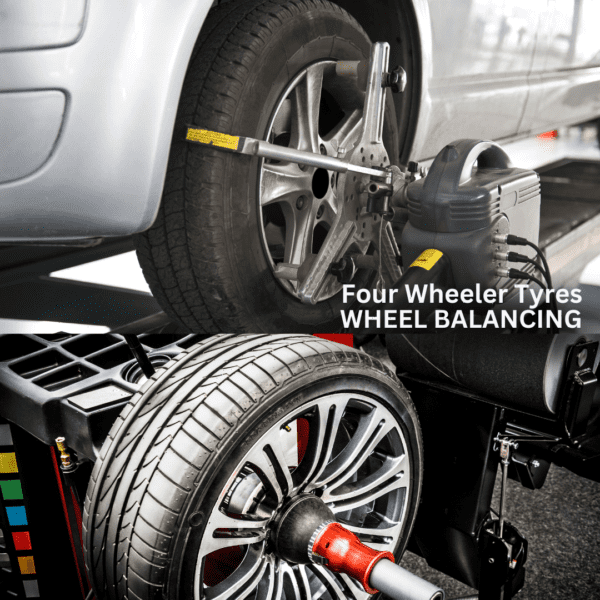 Four wheeler tyres wheel balancing